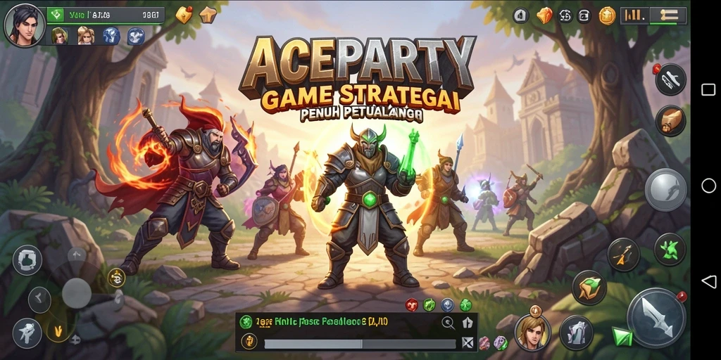 Screenshot ACEPARTY menampilkan serunya gameplay strategi.