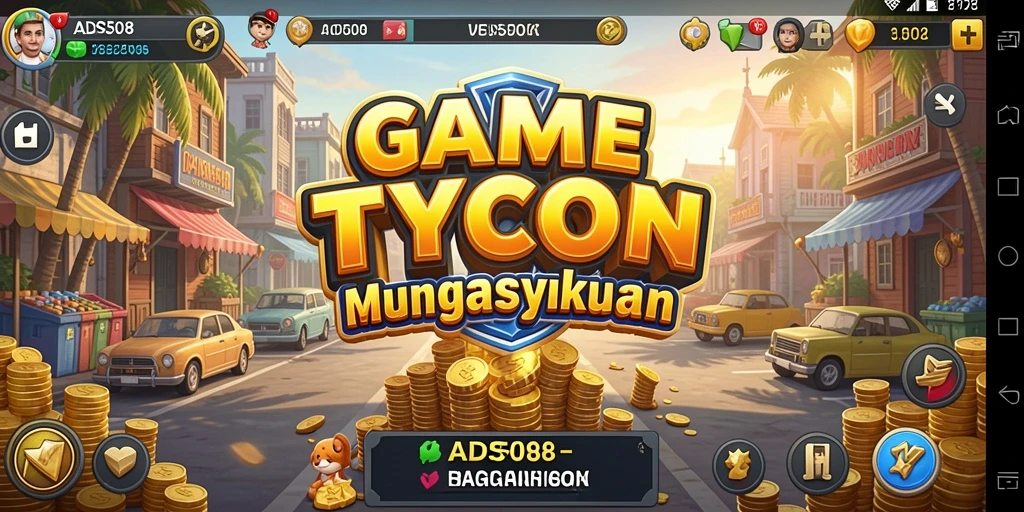 Tangkapan layar menunjukkan gameplay menarik dari ADS508 yang fokus pada strategi Tycoon.