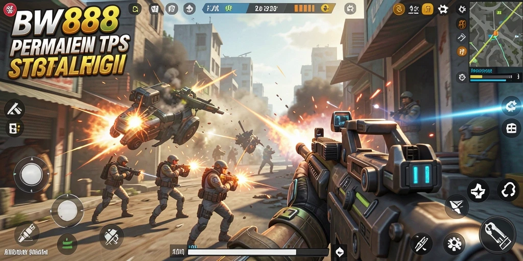 Tampilan gameplay BW888 menampilkan aksi mendebarkan dan pertempuran intens.