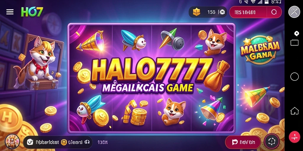 Tampilan menarik dari gameplay Slot HALO777 dengan berbagai tema.