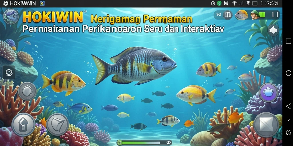 Gameplay seru HOKIWIN dengan nuansa memancing yang memikat.