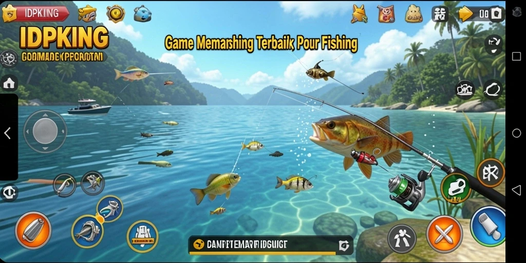 Tampilan gameplay seru saat menangkap ikan di IDPKING.