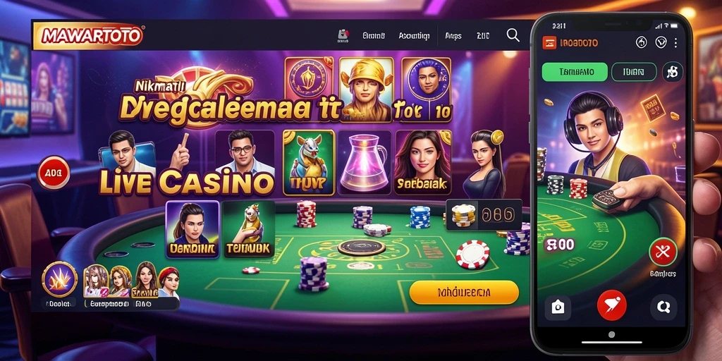 Gameplay Live Casino di MAWARTOTO dengan dealer langsung yang profesional.