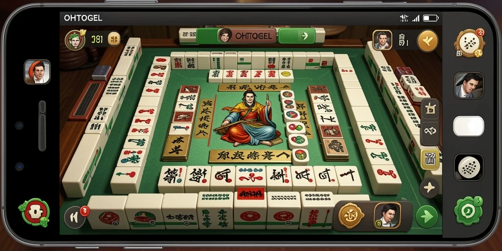 Screenshot utama OHTOGEL menampilkan gameplay Mahjong yang seru dan interaktif.