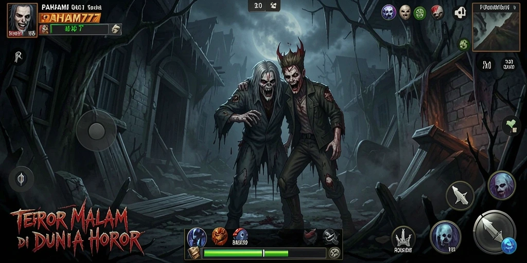 Screenshot PAHAM777 menampilkan momen menegangkan dalam gameplay horor.