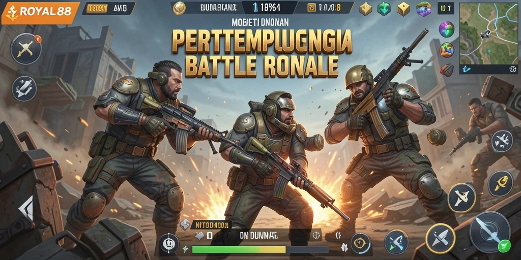 Screenshot gameplay menarik dari ROYAL88 dalam pertempuran sengit.