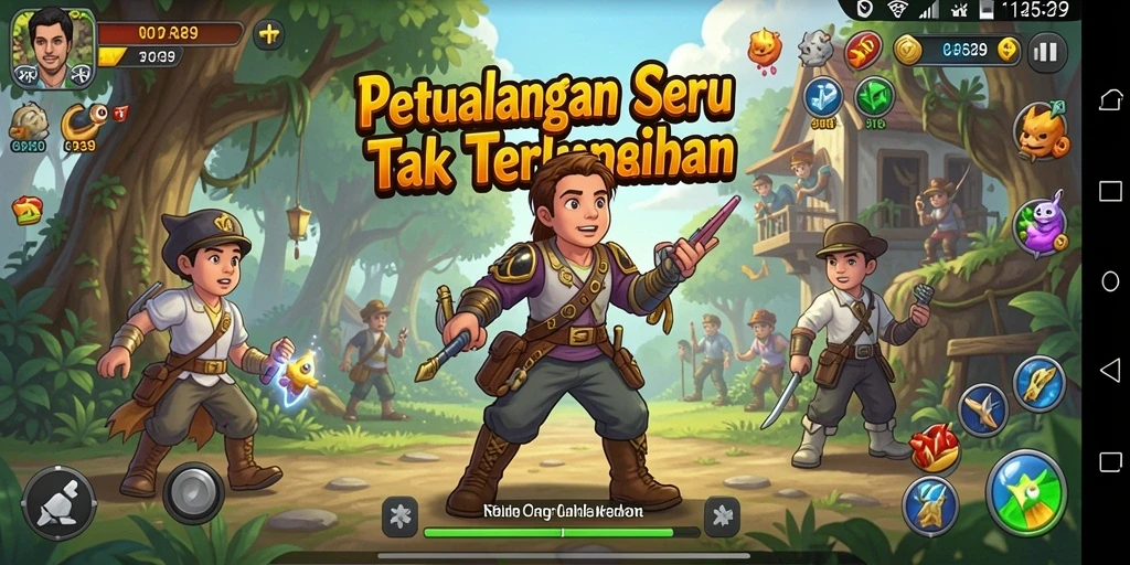 Tangkapan layar gameplay <strong>RR89</strong> menampilkan eksplorasi mendebarkan di dunia petualangan.
