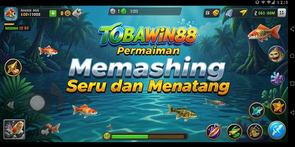 Tampilan gameplay TOBAWIN88 yang mendebarkan saat memancing.